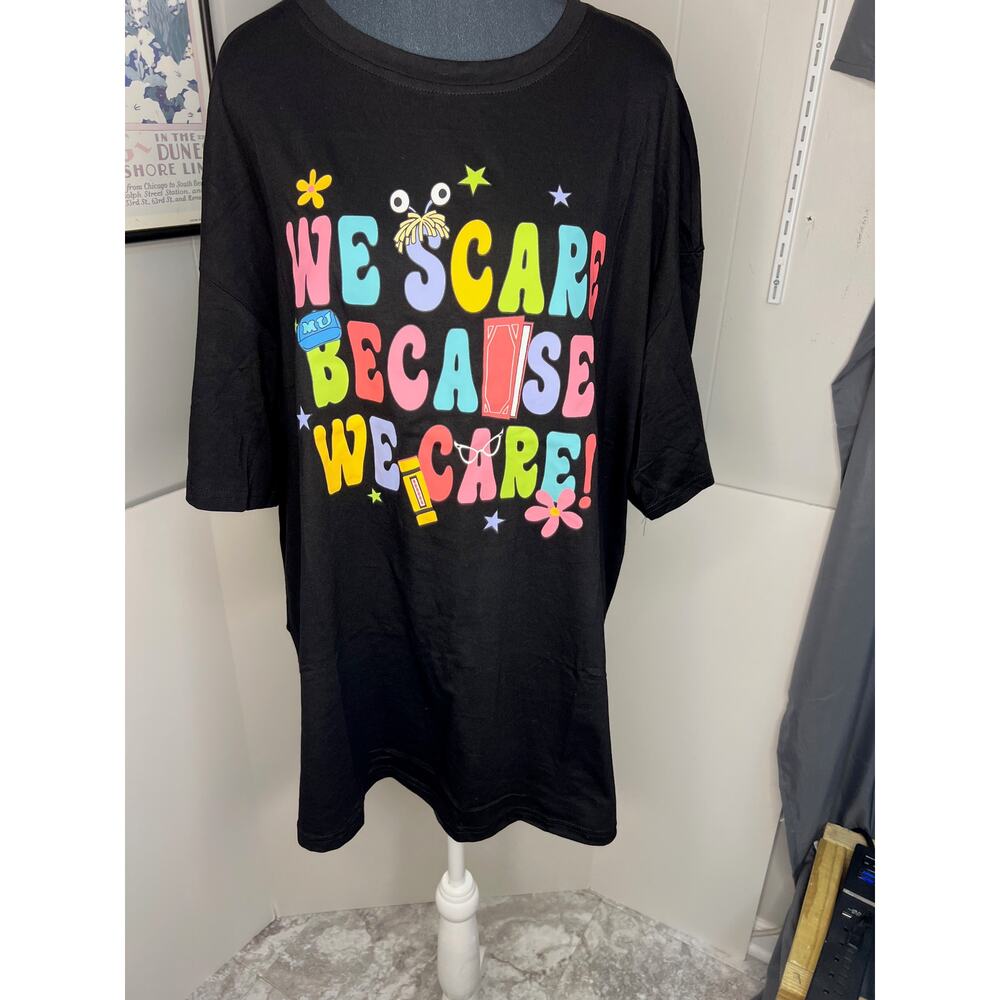 We Scare Because We Care 2XL Tshirt Black NNT